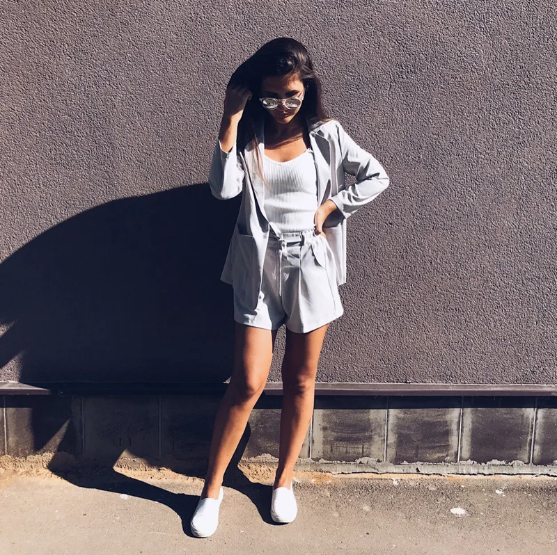 2019 летний хлопковый костюм женский комплект из 2 предметов спортивный для женщин