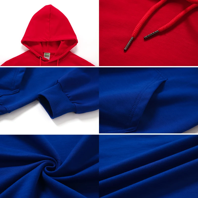 Однотонный пуловер с длинным рукавом мужские свитшоты капюшоном черный белый