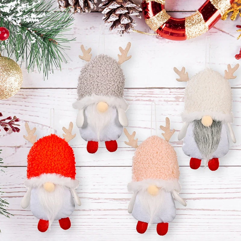 

Santa Doll Angel Christmas Tree Pendant Christmas Decoration Hanging Ornaments New Year 2022 Home Decoration Plush Toys