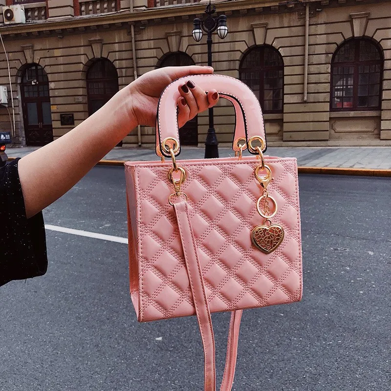 

2022 Tote Bag Designer Handbag bolsas femininas de luxo Plaid Bag Shoulder Bag Female Patent Leather Messenger Bag bolso mujer