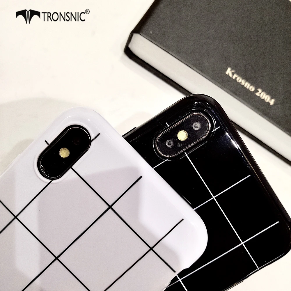 glossy plaid phone case for iphone 11 pro xs max xr soft luxury silicone black white case for iphone 6s 7 8 plus shiny cover hot free global shipping