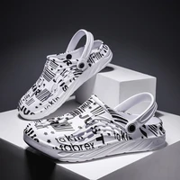 summer mens slippers couple shoes breathable lightweight slip on bathroom beach buckle dual use sandals