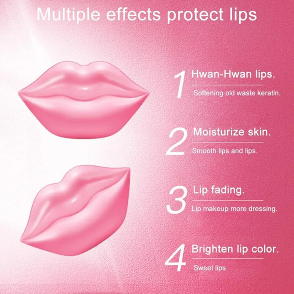 

Hot Lip Mask Gold Crystal Collagen Anti-Ageing Wrinkle Off Nourish Lips Masks Lasting Lips Moisturizing Care Pad Peel N6Z2