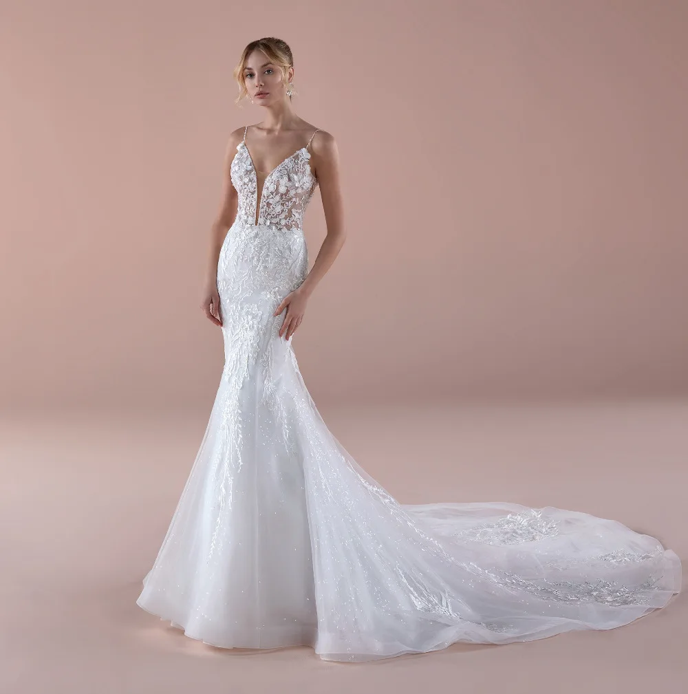 Платье Свадебное прозрачное с юбкой годе со шлейфом|Свадебные платья| |