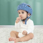 Детские защитные шлемы для мальчиков и девочек; Детские шапочки; Хлопковые защитные шлемы для прогулок; Регулируемые шапочки для детей