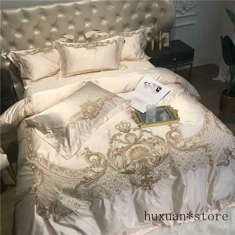 

Luxury Egyptian Cotton Gold European Palace Bedding Set Duvet Cover sheet/Linen
