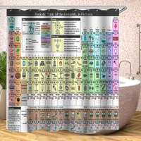 periodic table of elements shower curtain 3d digital printing polyester waterproof curtain for bathroom decoration