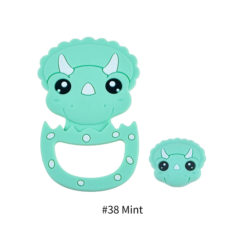 Kissteether-collar de unicornio para dentici&oacute;n, mordedor de silicona sin BPA, 20 unidades-2
