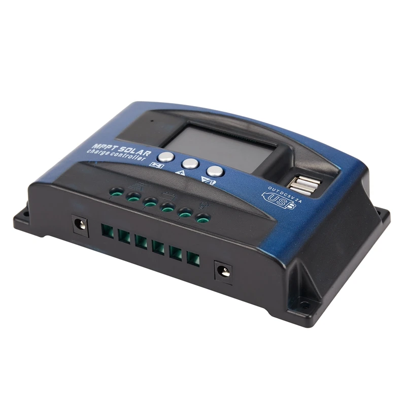 Mppt Solar Charge Controller Dual Usb Lcd Display 12V 24V Auto Cell Panel Charger Regulator With Load | Обустройство дома