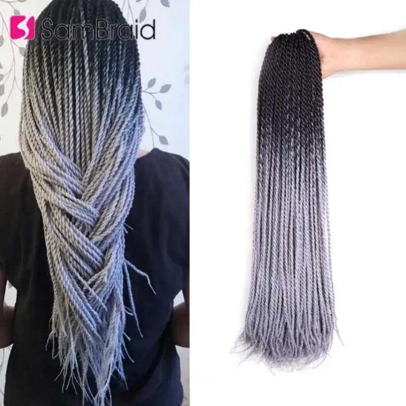 

Сенегальские закрученные волосы SAMBRAID, косы, синтетические Заплетенные волосы для наращивания, 24 дюйма, 30 корней/упаковка, аксессуары для во...
