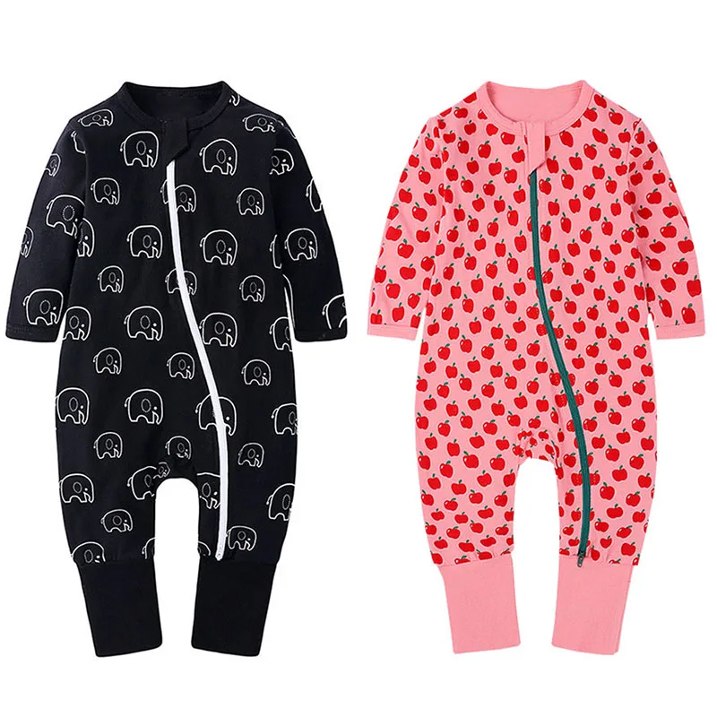 Новинка Комбинезон для новорожденных Хлопковый комбинезон с длинными рукавами и