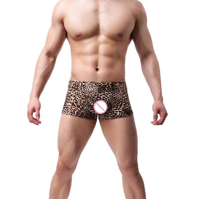 3PCS Men Underwear Leopard Boxer Trunks Shorts Panties Breathable Boxers Underpants Sexy | Мужская одежда