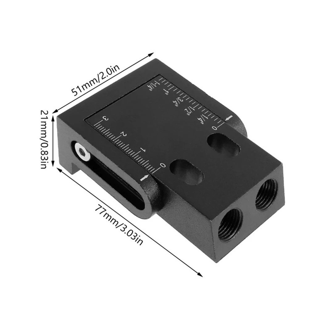 

Pocket Hole Jit Kit 15 Degree Adjustable Woodworking Inclined Hole Locator with 6/8/10mm Drive Adapter Oblique Hole Positioner