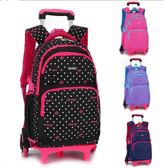 2019 Водонепроницаемый Тележка Школьные рюкзаки для девушек детские школьные