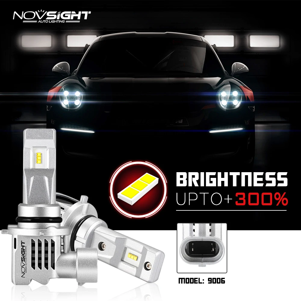 Novsight H7 H4 H3 H1 Светодиодные Автомобильные фары 6000K 10000lm Пара Автомобильные H11 9005 9006 HB2 Hi/lo луч авто фары лампы