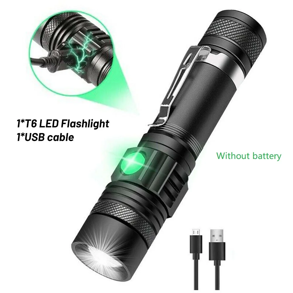 

12*2.7*2.4cm Flashlight 3 Modes Aluminum Alloy Camping Fishing Super Bright
