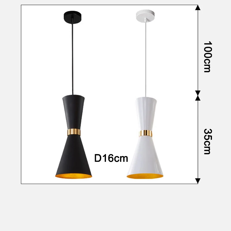 

Ceilling Lights LED Chandelier Lighting for Living Room Nordic Style Decorat Black White E27 Droplight Pendant Lights Office