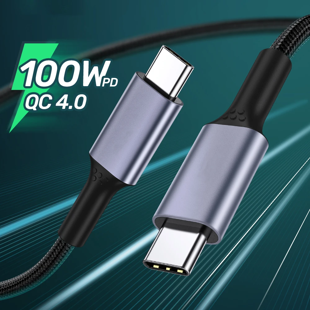 Type-C и USB C кабель 4K 3 1 для передачи данных Шнур PD 100 Вт Quick Charge 4 0 быстрое зарядное