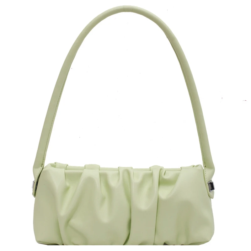 

Folds Design Small Underarm Bag Solid Color PU Leather Crossbody Shoulder Bags for Women 2021 Luxury Brand Female Travel Handbag