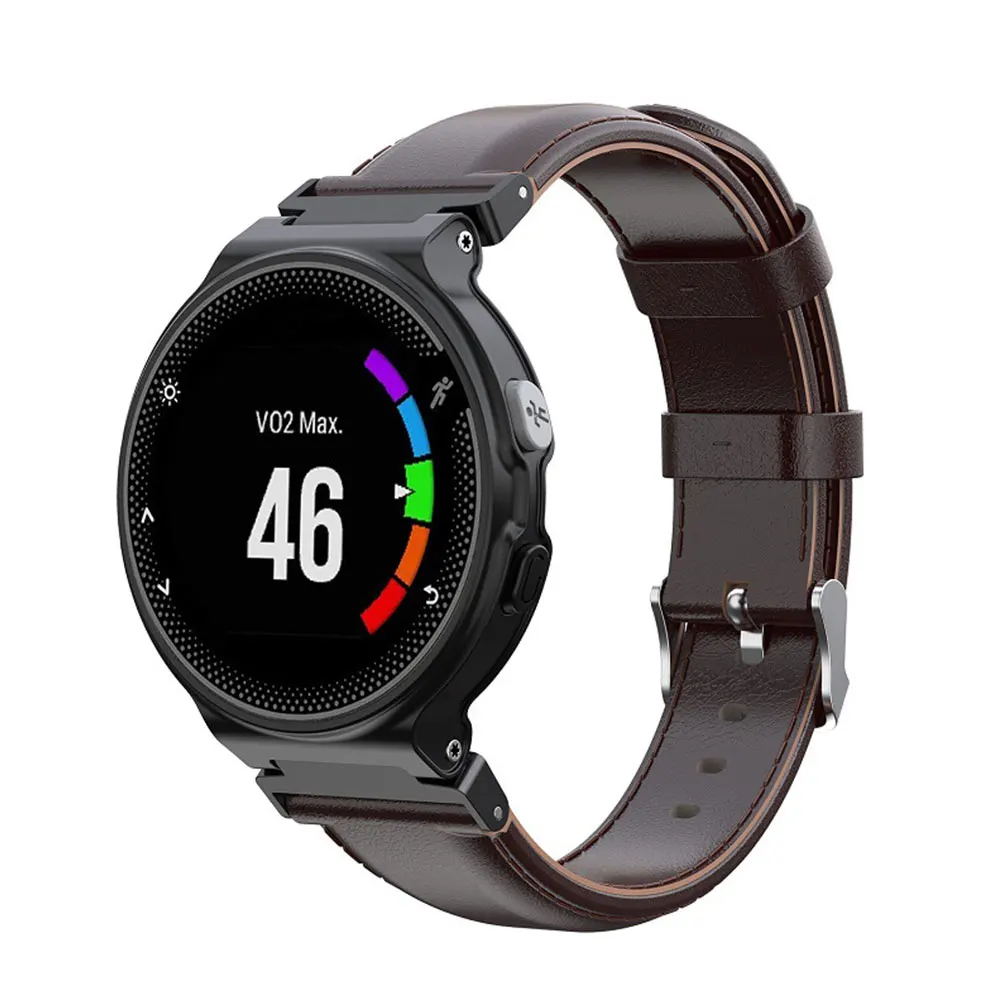 Кожаный ремешок для смарт-часов Garmin Forerunner 220 230 235 спортивный браслет 620 735 735XT S20 S5 S6