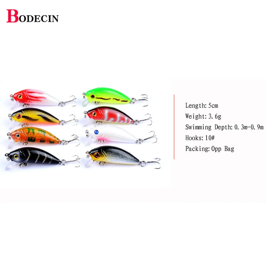 43 шт. воблеры приманки Minnow жесткие рыболовные снасти поплавок плавающая приманка