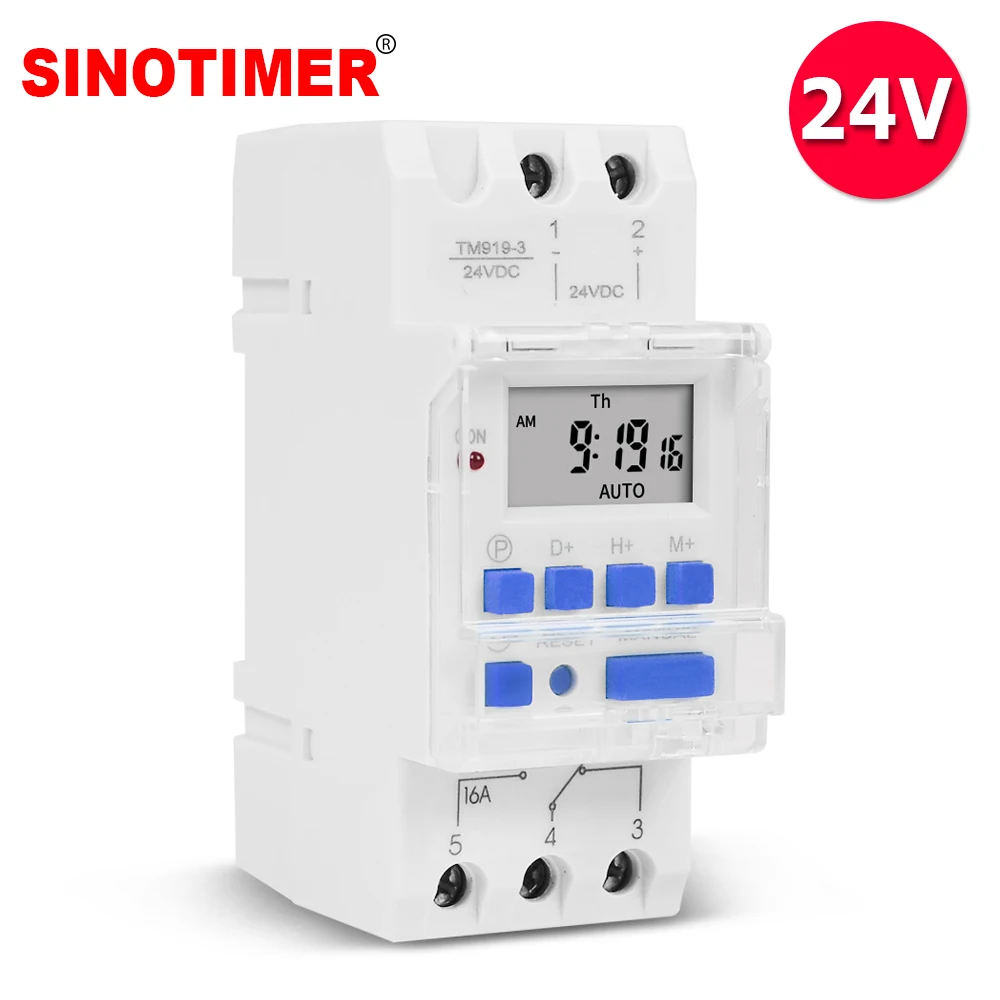 SINOTIMER программируемый электронный 7 дней DC24V 16A автоматический таймер ворот с 1NO+ 1NC
