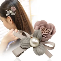 korean version simple flower hairpin clip clamp crab hair accessories ladies sweet hairgrip barrettes for women ladies headdress