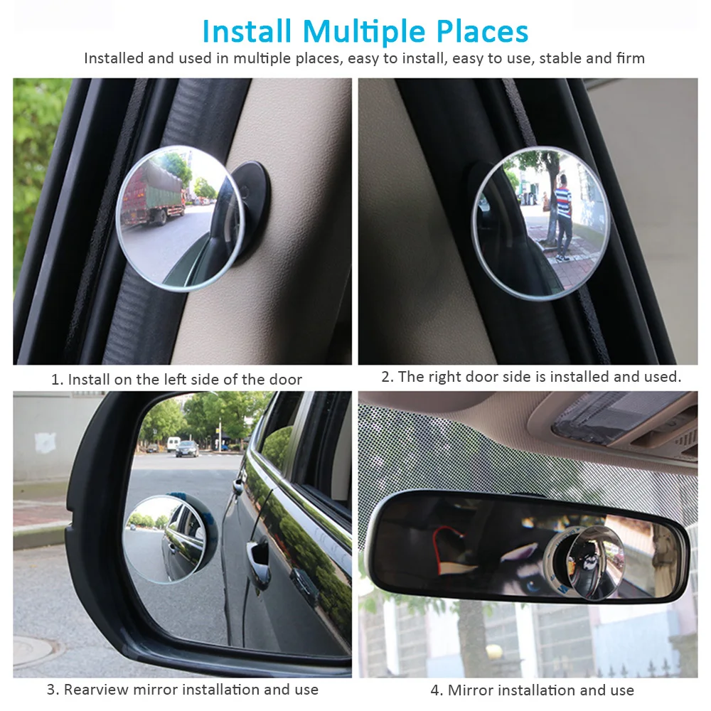 

Зеркало заднего вида детское, 1 шт., маленькое круглое зеркало для обзора слепых зон, поворот на 360 градусов