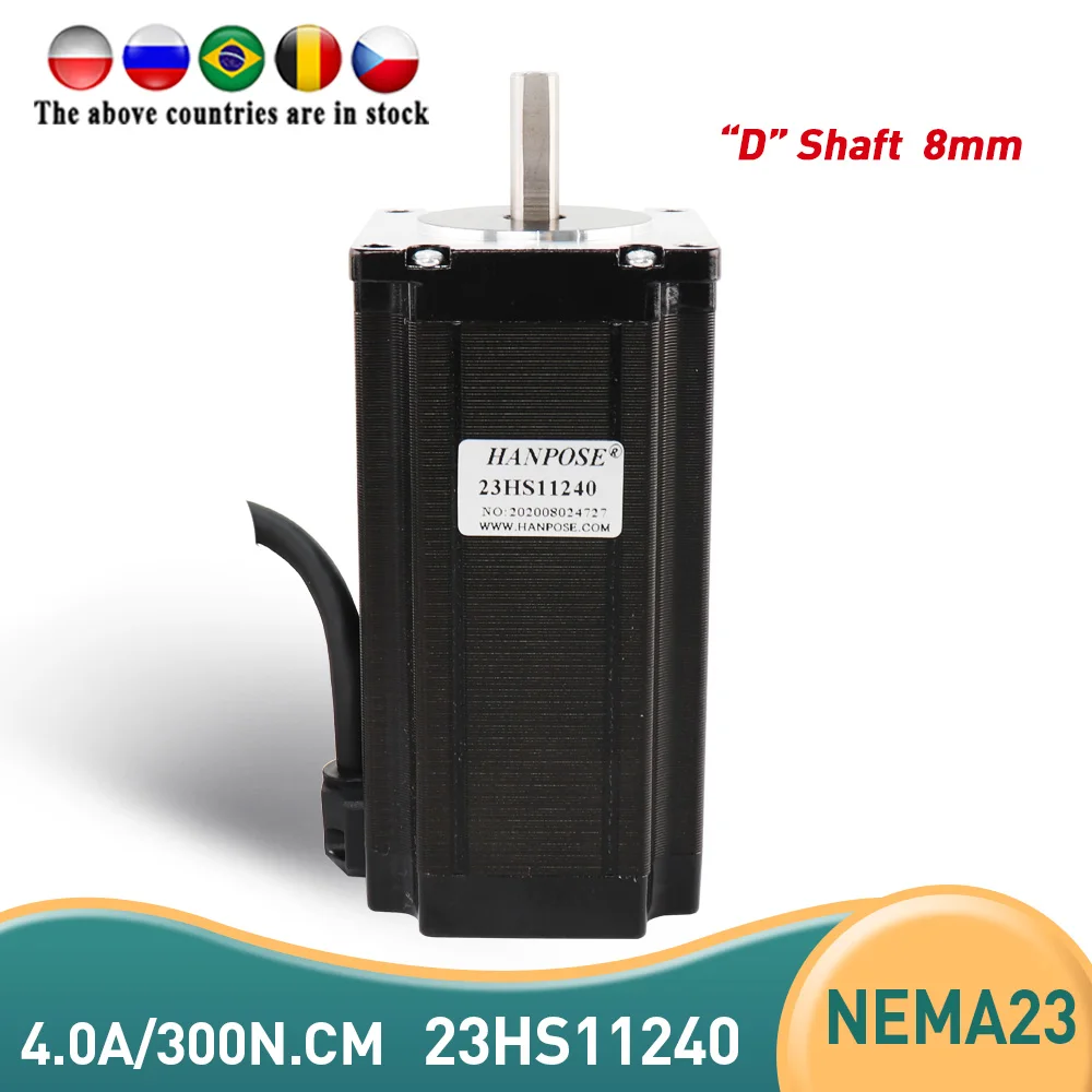 100 шт. NEMA23 шаговый двигатель 8 мм вал 23HS11240 4.0A 300N. См 112 57 4 свинец &quotсделай сам&quot с