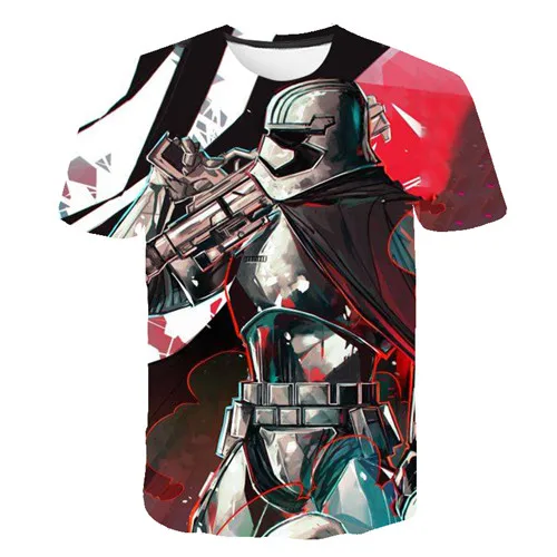 2532 Off white Высокое качество Мужская футболка 3D мультфильм фильм костюм футболка harajuku для взрослых Дарт Вейдер модная мужская футболка Топ - Цвет: 2532