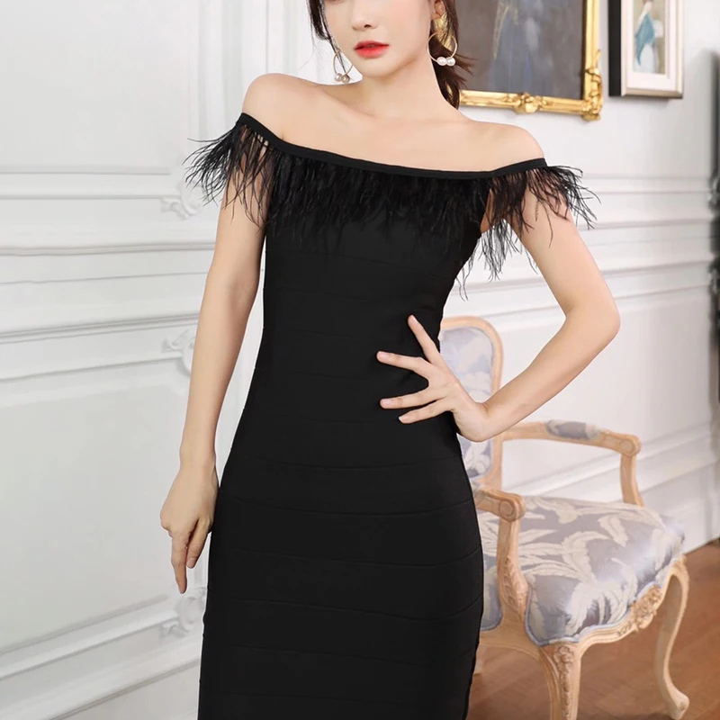 

ECRURANI Temperament Dress For Women Slash Neck Sleeveless Elegant Solid Tunic High Waist Slim Dresses Female Summer 2021 Style