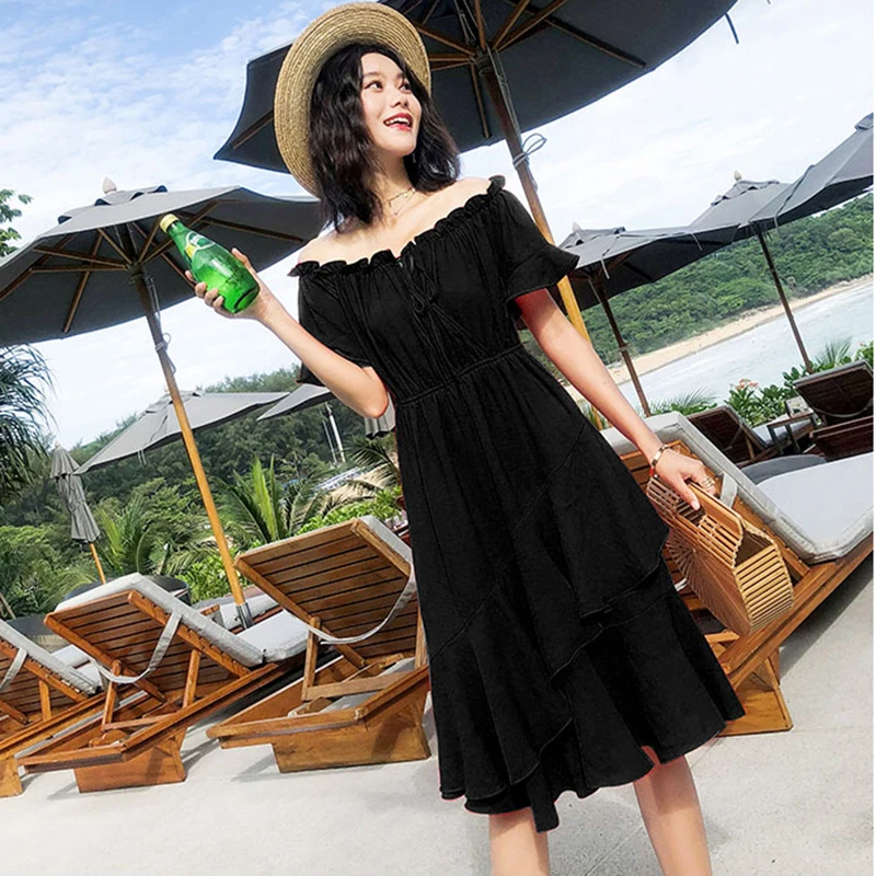 Женское винтажное платье миди желтое элегантное праздничное 4 цветов в Корейском