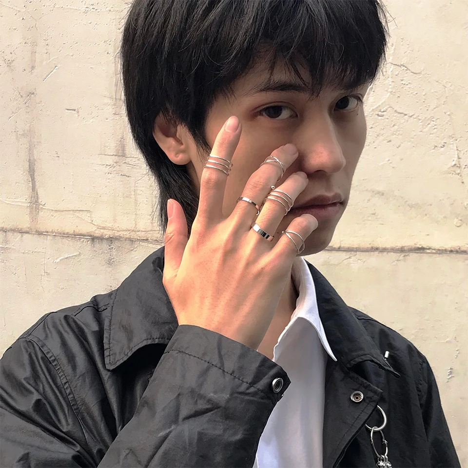 HZ 2019 новые преувеличенные винтажные Многослойные кольца из металлического