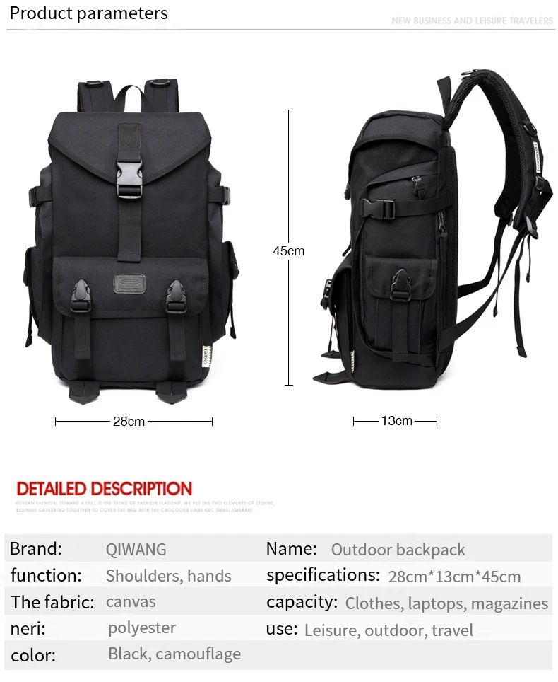 Mochila модный рюкзак для мужчин Путешествия черные Наплечные сумки ozuko сумка для ноутбука мужские рюкзаки большой школьный рюкзак