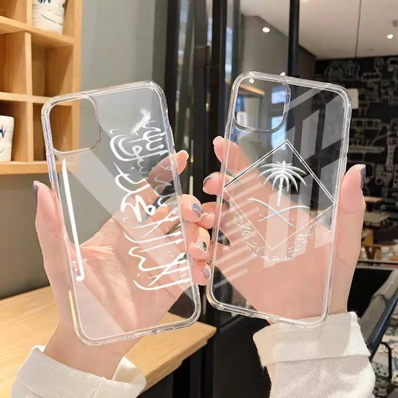 

Kingdom Of Saudi Arabia Flag Phone Case Transparent Case For Iphone 6 6s 7 8 Plus XR X XS 11 12 Pro Max