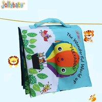jollybaby baby cute toys kids early cloth books colorful educational learning unfolding activity books ratteles mobiles