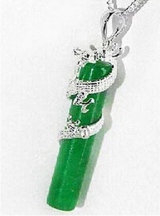 + 829 белая позолоченная катушка дракона зеленая Нефритовая палочка подвеска и