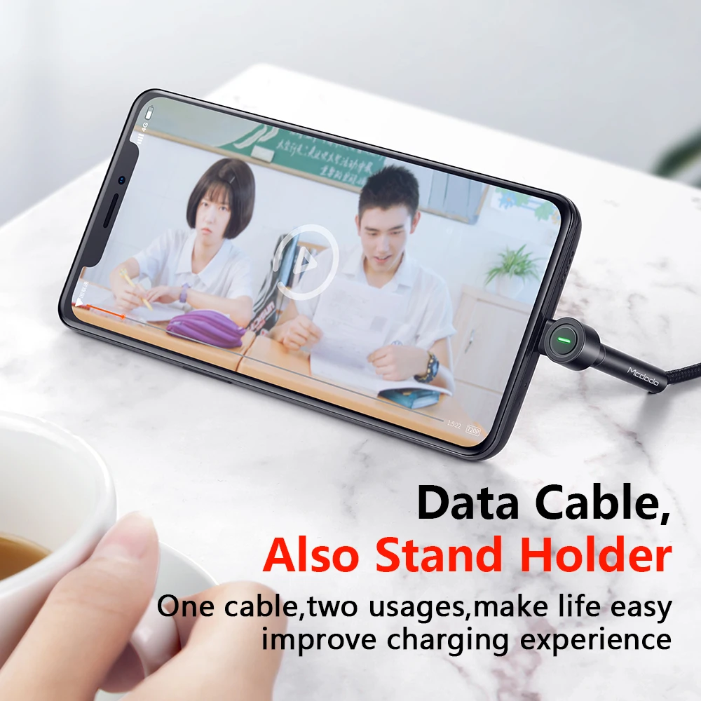 Mcdodo usb type C кабель с держателем для телефона быстрое зарядное устройство 4,0 Быстрая зарядка для Xiaomi huawei samsung кабель USB C данных локтевой кабель