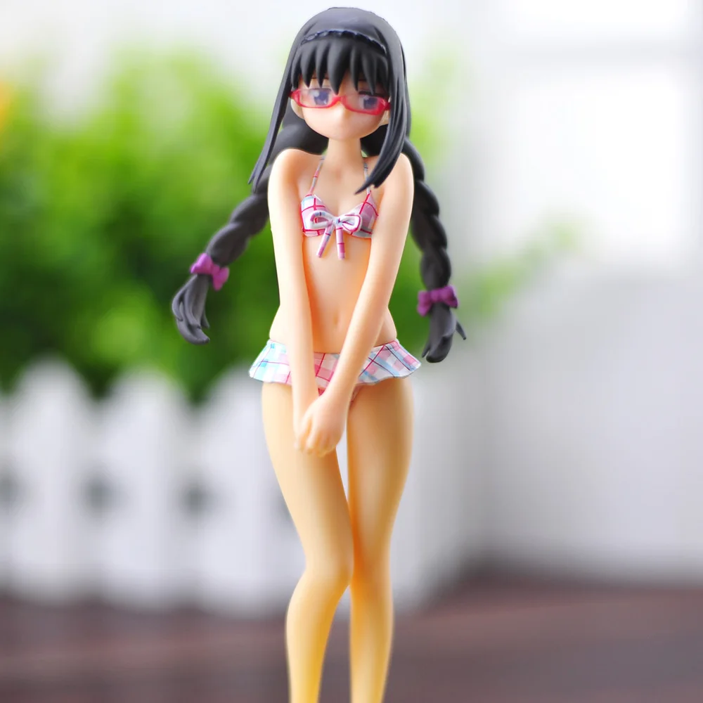 Купальники из аниме Puella Magi Madoka Magica Akemi Homura Ver. Бесплатная доставка фигурка ПВХ 16 см