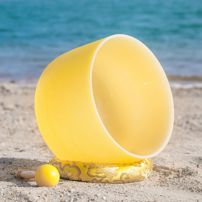 Чакра желтая кварцевая 8 дюймов 440 Гц 432 Гц|Колокольчики и звонки| |