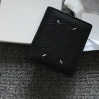 101473 aaa top quality fashion luxury designer classic brand woman man purse wallet convenient vertical button short clip bag
