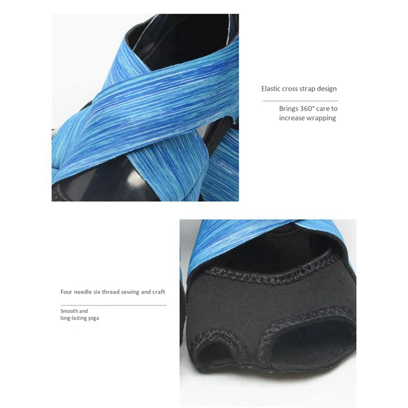 

4 Pcs Yoga Shoes New Professional Training Gymnastics Dance Non Slip Glue Point Leak Toe Skin Sports Socks S & L