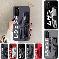 jdm tokyo drift sports car phone case for huawei p40 p30 p20 10 9 8 lite e pro plus black etui coque painting hoesjes comic fas