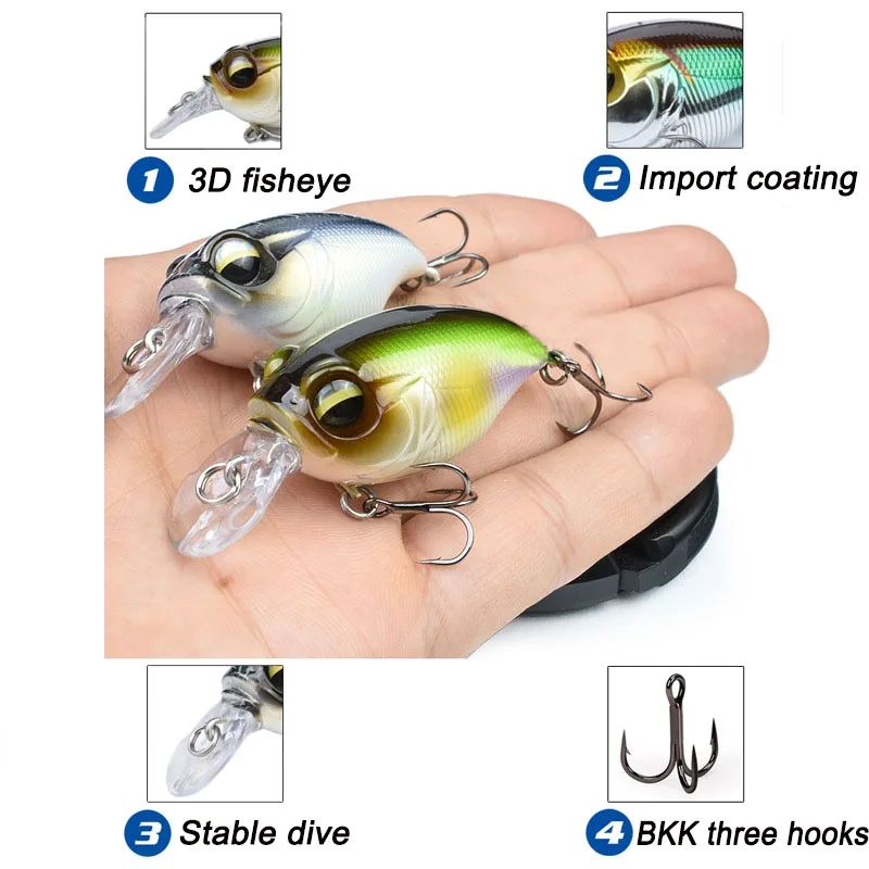 Jerkbait Minnow 38mm/8g 48mm/11g Fishing Luresartificial Hard Bait Pike/Bass Mini Fish Wobblers Pesca Crankbait Carp Fishing