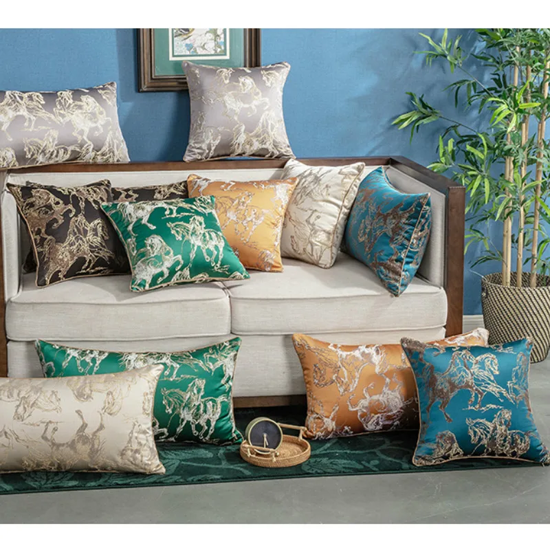 DUNXDECO Наволочка декоративная квадратная наволочка чехол Роскошный бегущая