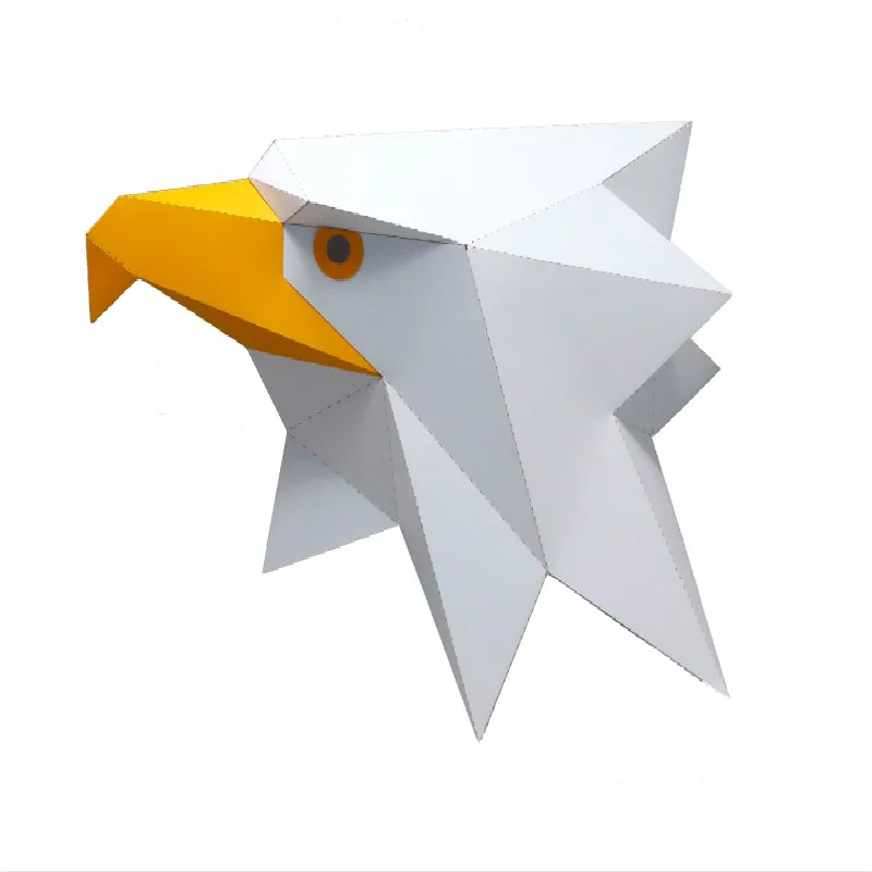 3D Бумажная Маска Белый Ястреб Орел Костюм Косплей DIY бумажная рукоделие