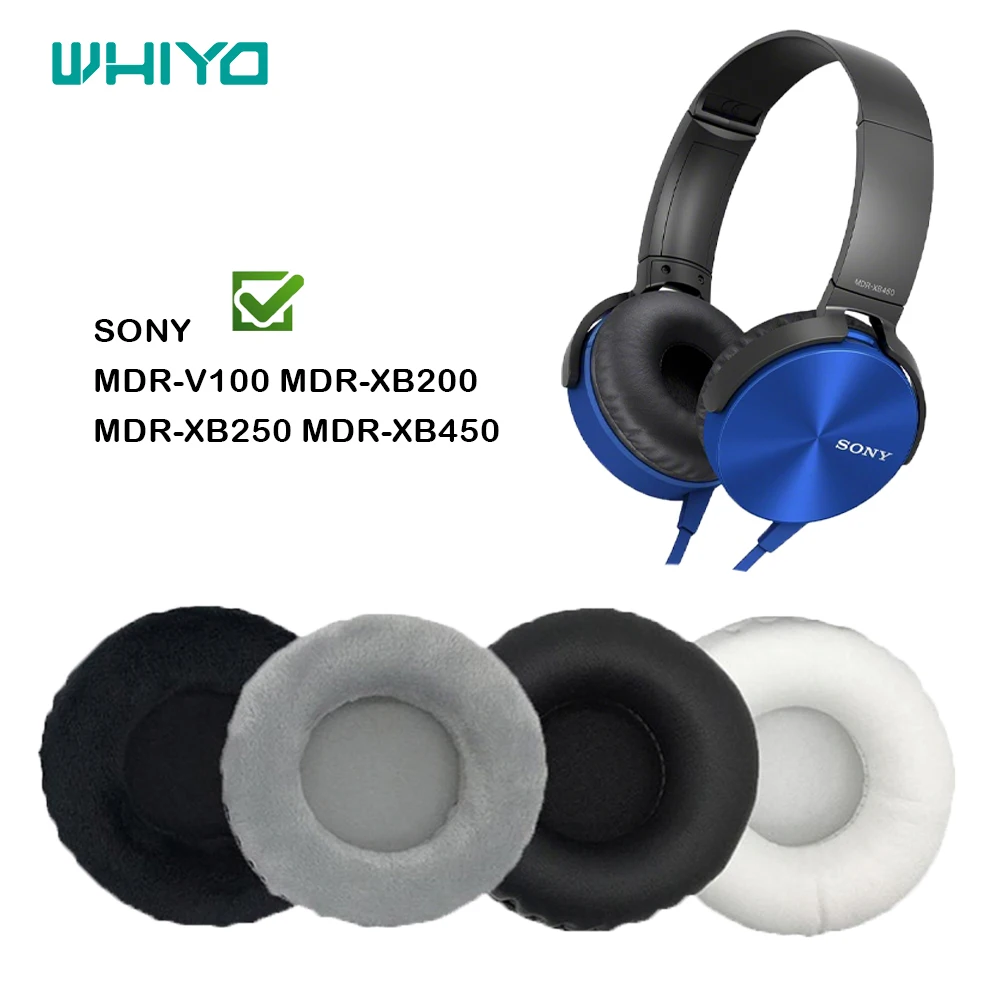 Whiyo 1 пара сменных амбушюров для SONY MDR V100 XB200 XB250 наушники с гарнитурой и рукавами, подушечки для подушек Whiyo 1 пара сменных амбушюров для SONY MDR V100 XB200 XB250 наушники с гарнитурой и рукавами, подушечки для подушек