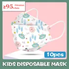 10 шт., детские маски-респираторы Kn95 FFP2, 4 слоя