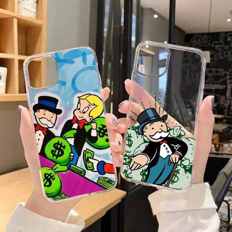 Чехол для телефона с монополией доллара Alec iPhone 11 12 Mini 13 Pro XS Max X 8 7 6s Plus 5 SE XR