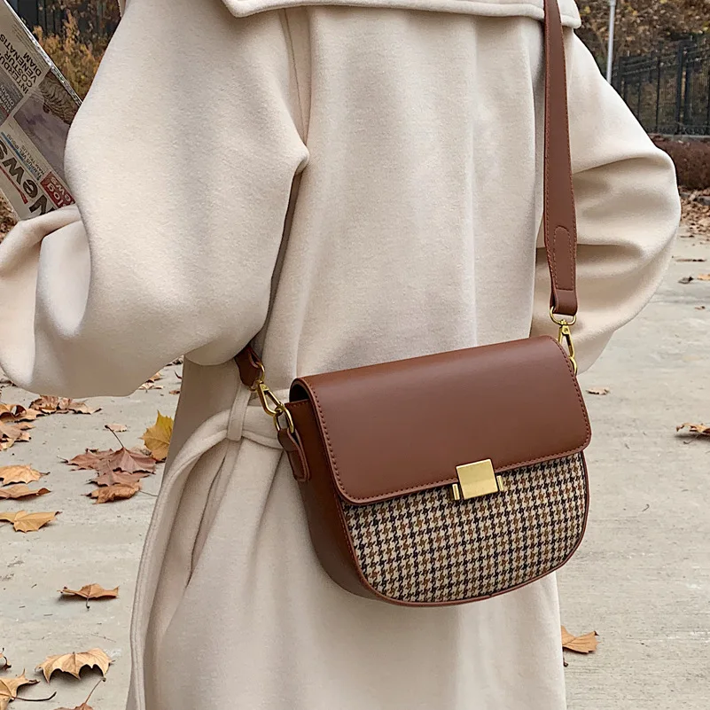 

Vintage Saddle Crossbody Messenger Bags For Women 2021 New Shoulder Handbags Female Luxury Designer Purses Travel High Quality
